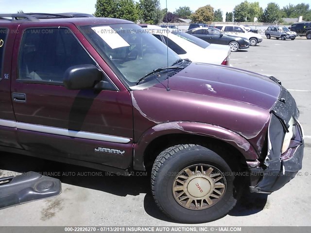 1GKDT13W912216163 - 2001 GMC JIMMY BURGUNDY photo 6