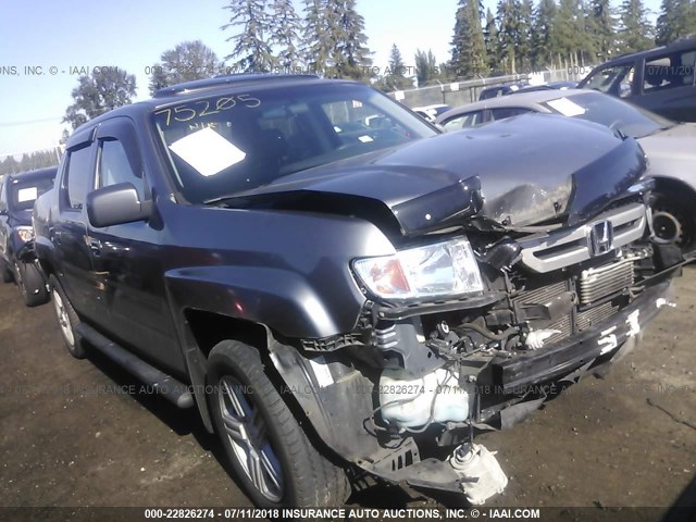 5FPYK16559B100199 - 2009 HONDA RIDGELINE RTL GRAY photo 1