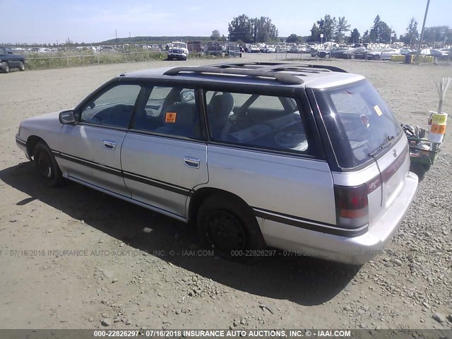 4S4BJ63C4M7904103 - 1991 SUBARU LEGACY L/HX/PX/RX SILVER photo 3