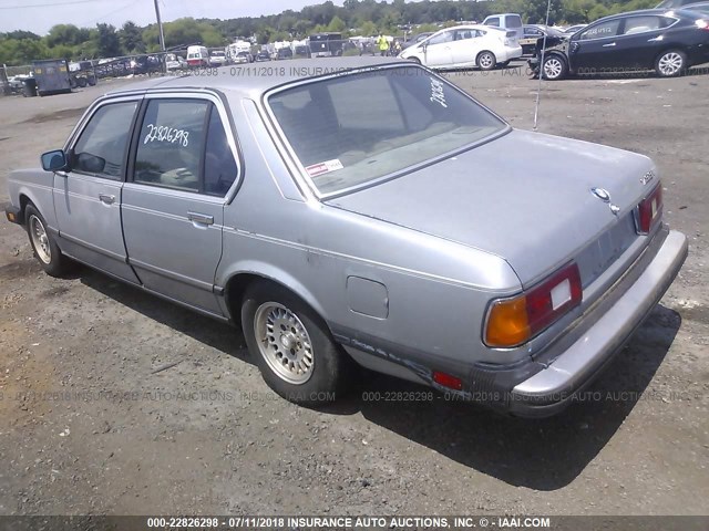 WBAFF8404E9474275 - 1984 BMW 733 I AUTOMATIC SILVER photo 3