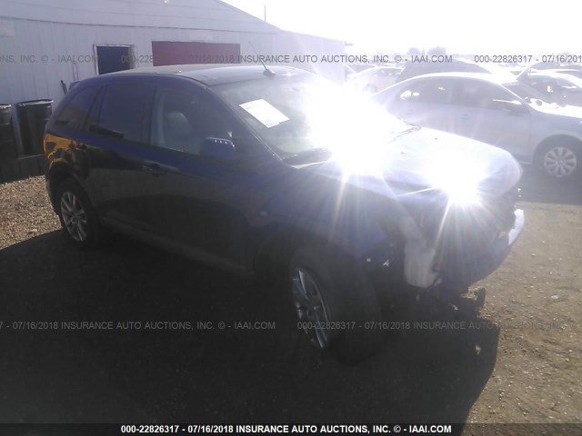 2FMDK3JC8DBA32328 - 2013 FORD EDGE SEL BLUE photo 1