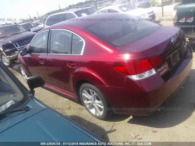 4S3BMBC63D3045866 - 2013 SUBARU LEGACY 2.5I PREMIUM MAROON photo 3