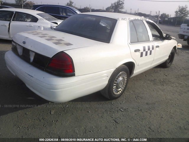 2FAFP71W61X159583 - 2001 FORD CROWN VICTORIA POLICE INTERCEPTOR WHITE photo 4