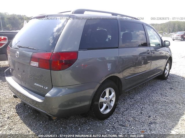 5TDZA23C15S328165 - 2005 TOYOTA SIENNA CE/LE GRAY photo 4