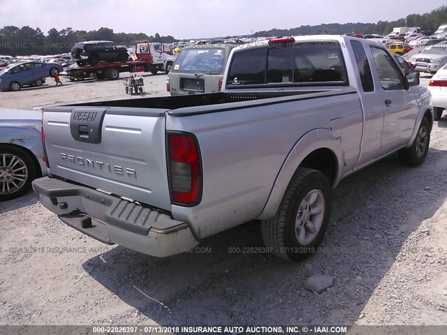 1N6DD26S01C328137 - 2001 NISSAN FRONTIER KING CAB XE SILVER photo 4