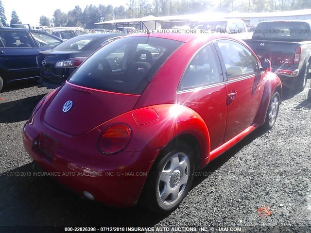 3VWCA21C8XM435416 - 1999 VOLKSWAGEN NEW BEETLE GLS RED photo 4