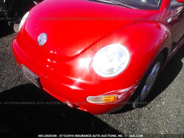 3VWCA21C8XM435416 - 1999 VOLKSWAGEN NEW BEETLE GLS წითელი ფოტო 6