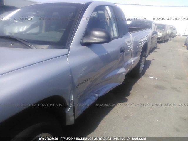 1B7GL32X92S553898 - 2002 DODGE DAKOTA SPORT/RT SILVER photo 6