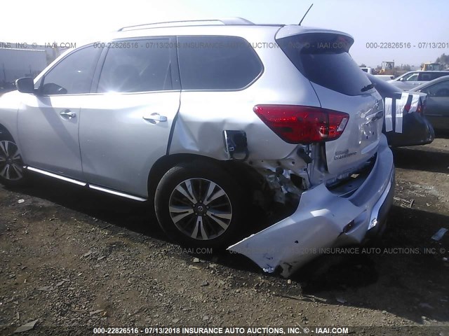 5N1DR2MN2HC681308 - 2017 NISSAN PATHFINDER S/SV/SL/PLATINUM SILVER photo 6