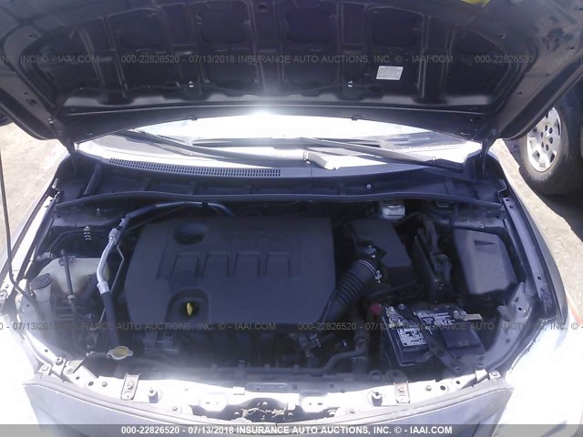 5YFBU4EE4DP183973 - 2013 TOYOTA COROLLA S/LE GRAY photo 10