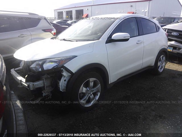 3CZRU6H55GM751546 - 2016 HONDA HR-V EX WHITE photo 2