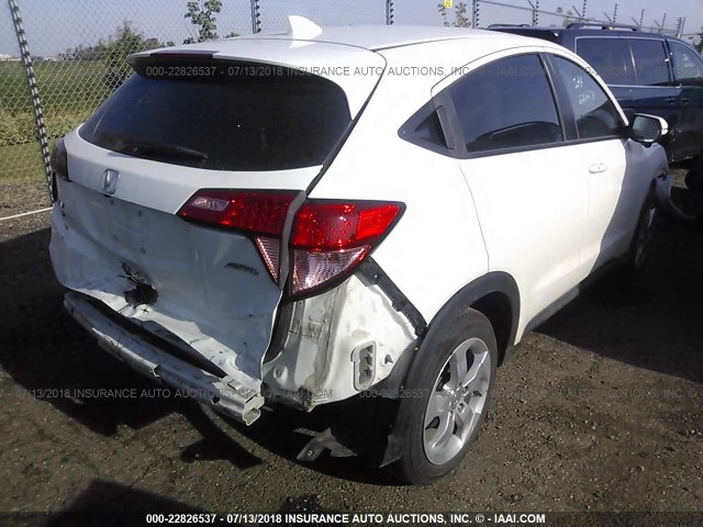 3CZRU6H55GM751546 - 2016 HONDA HR-V EX WHITE photo 4