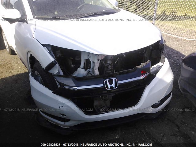 3CZRU6H55GM751546 - 2016 HONDA HR-V EX WHITE photo 6