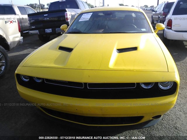 2C3CDZAG9HH502891 - 2017 DODGE CHALLENGER SXT YELLOW photo 6