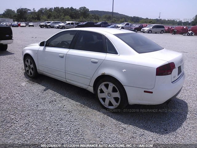 WAUAF78E97A076474 - 2007 AUDI A4 2/TURBO WHITE photo 3