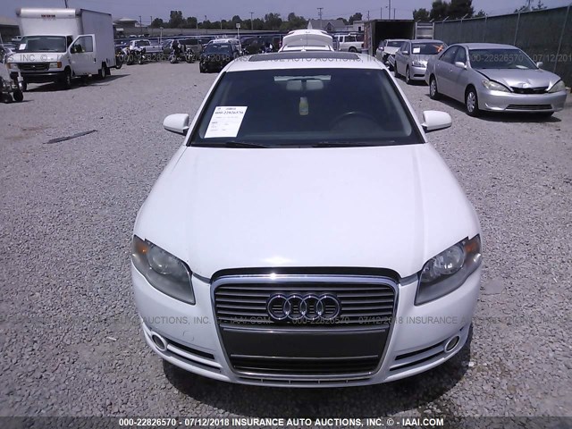 WAUAF78E97A076474 - 2007 AUDI A4 2/TURBO WHITE photo 6