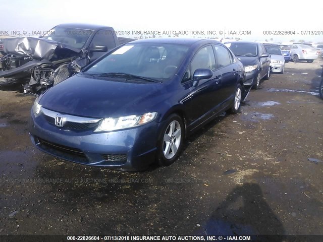 2HGFA16669H508055 - 2009 HONDA CIVIC Կապույտ լուսանկար 2