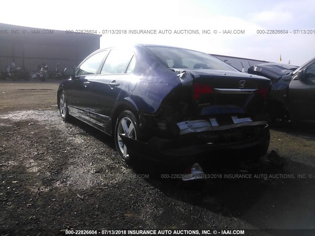 2HGFA16669H508055 - 2009 HONDA CIVIC Կապույտ լուսանկար 3