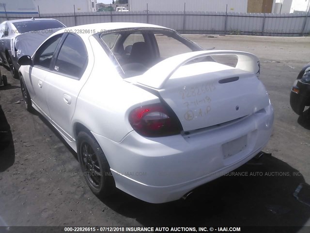 1B3ES66S55D286439 - 2005 DODGE NEON SRT-4 WHITE photo 3