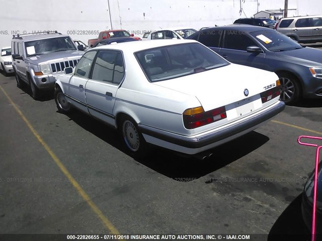WBAGC431XJ3315130 - 1988 BMW 735 IL WHITE photo 3