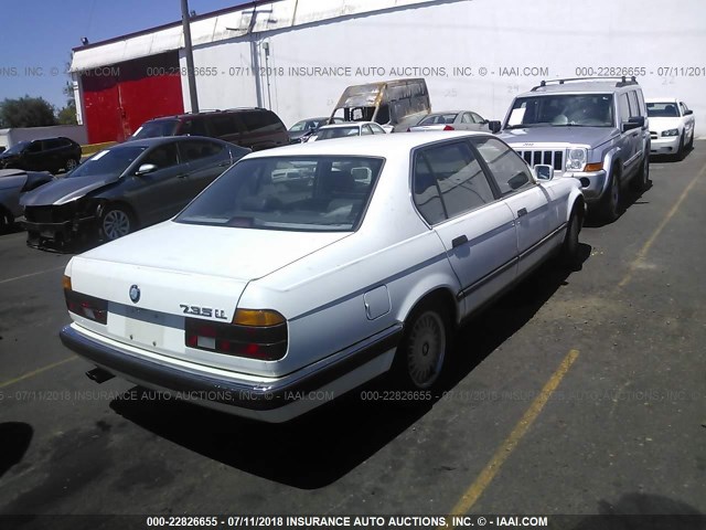WBAGC431XJ3315130 - 1988 BMW 735 IL WHITE photo 4