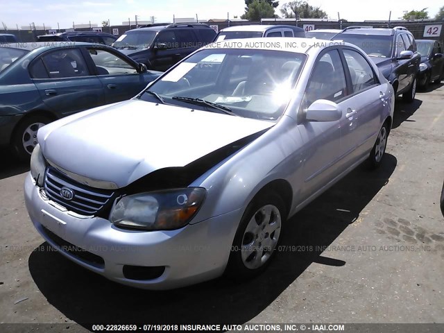 KNAFE221495668832 - 2009 KIA SPECTRA EX/LX/SX SILVER photo 2