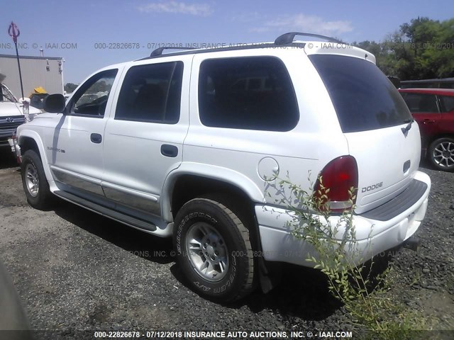 1B4HS28Z4YF179984 - 2000 DODGE DURANGO WHITE photo 3