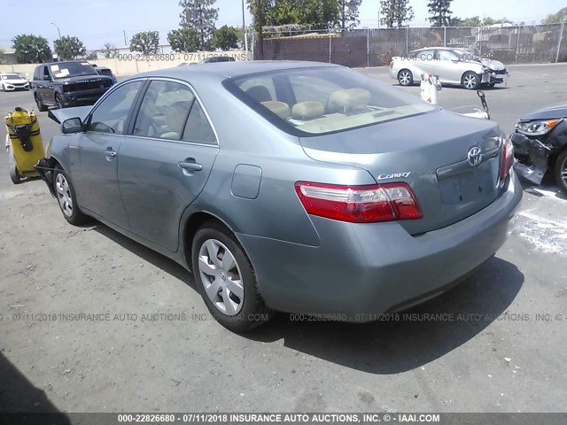 4T1BE46K37U599520 - 2007 TOYOTA CAMRY NEW GENERAT CE/LE/XLE/SE GREEN photo 3