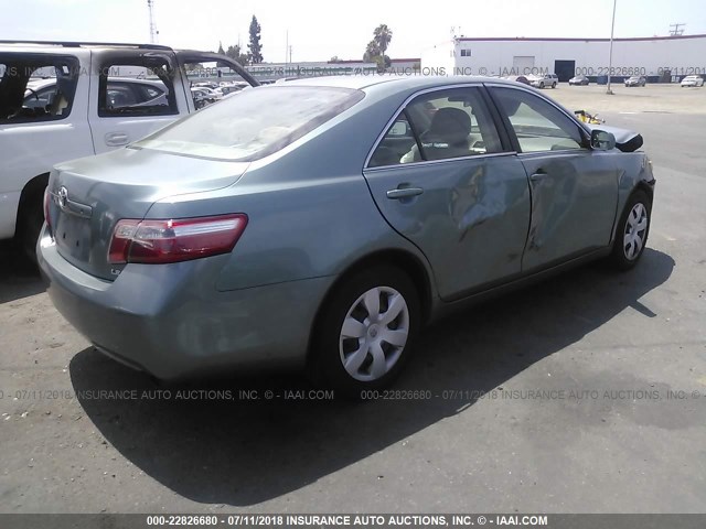 4T1BE46K37U599520 - 2007 TOYOTA CAMRY NEW GENERAT CE/LE/XLE/SE GREEN photo 4