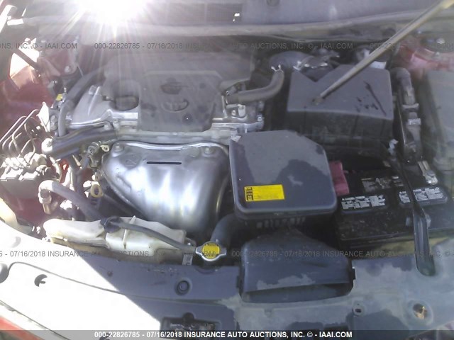 4T1BF1FK3EU769836 - 2014 TOYOTA CAMRY L/SE/LE/XLE წითელი ფოტო 10