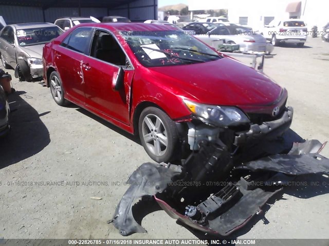 4T1BF1FK3EU769836 - 2014 TOYOTA CAMRY L/SE/LE/XLE RED photo 6
