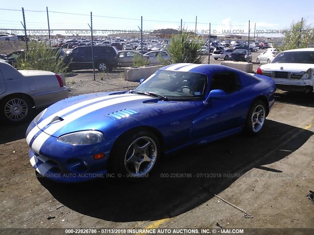 1B3ER69E5TV200510 - 1996 DODGE VIPER GTS BLUE photo 2