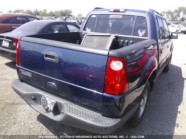 1FMZU77K04UB64628 - 2004 FORD EXPLORER SPORT TR  BLUE photo 4