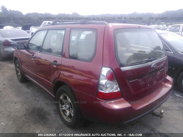 JF1SG63696H727130 - 2006 SUBARU FORESTER 2.5X RED photo 3