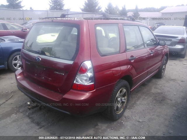 JF1SG63696H727130 - 2006 SUBARU FORESTER 2.5X RED photo 4