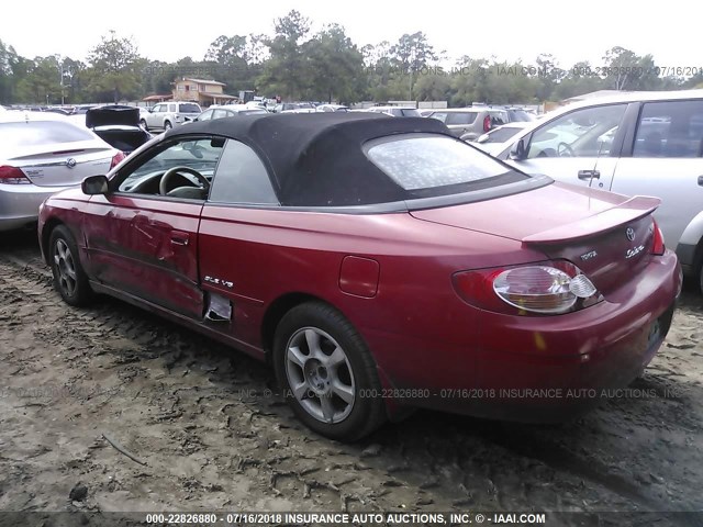 2T1FF22P72C590172 - 2002 TOYOTA CAMRY SOLARA SE/SLE RED photo 3