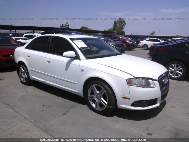 WAUAF78E88A095762 - 2008 AUDI A4 2.0T WHITE photo 1