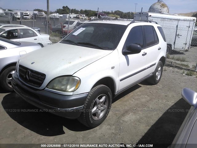 4JGAB54E0WA005909 - 1998 MERCEDES-BENZ ML 320 WHITE photo 2