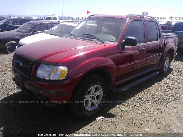 1FMZU77K95UB31404 - 2005 FORD EXPLORER SPORT TR  RED photo 2