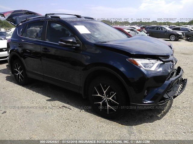 2T3NFREV8HW395775 - 2017 TOYOTA RAV4 SE BLUE photo 1