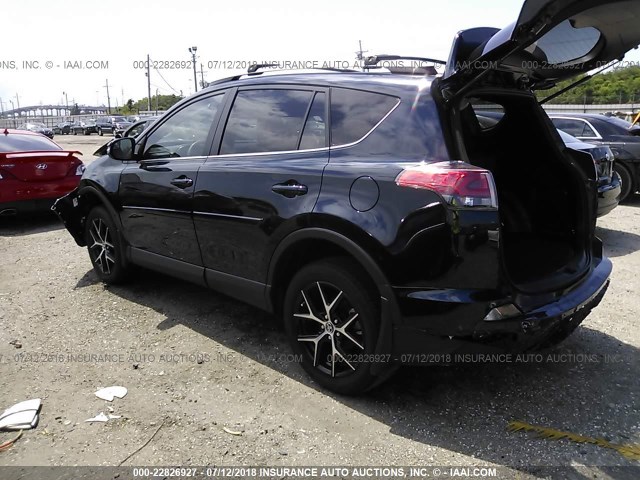 2T3NFREV8HW395775 - 2017 TOYOTA RAV4 SE BLUE photo 3