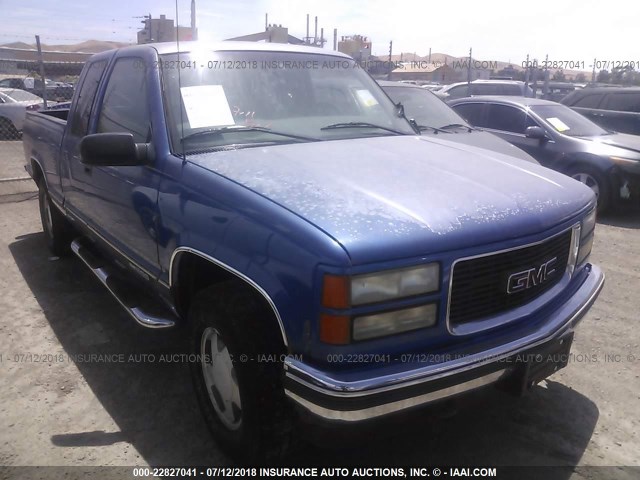 2GTEK19R5V1551253 - 1997 GMC SIERRA K1500 BLUE photo 1