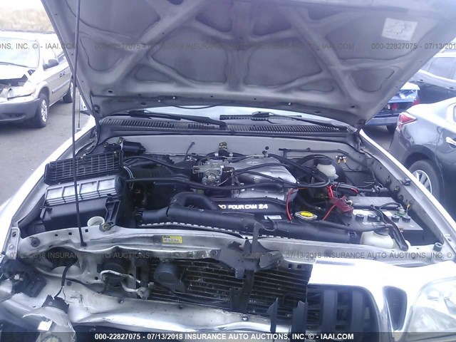 5TEGN92N52Z081237 - 2002 TOYOTA TACOMA DOUBLE CAB PRERUNNER SILVER photo 10