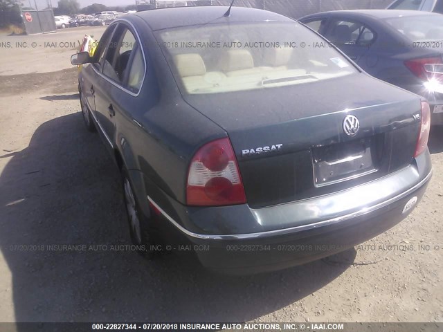 WVWRH63BX1E123597 - 2001 VOLKSWAGEN PASSAT GLX 绿色 照片 3