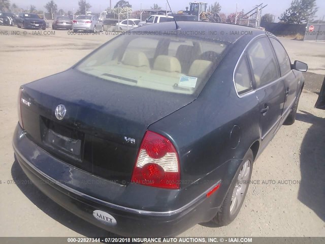 WVWRH63BX1E123597 - 2001 VOLKSWAGEN PASSAT GLX 绿色 照片 4