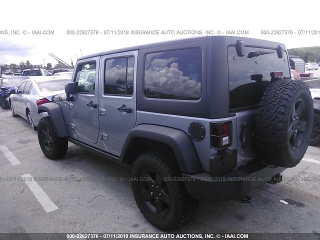 1C4BJWDG9HL666817 - 2017 JEEP WRANGLER UNLIMITE SPORT GRAY photo 3