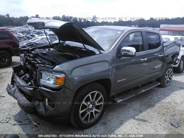 1GTG6EENXH1213526 - 2017 GMC CANYON DENALI GRAY photo 2