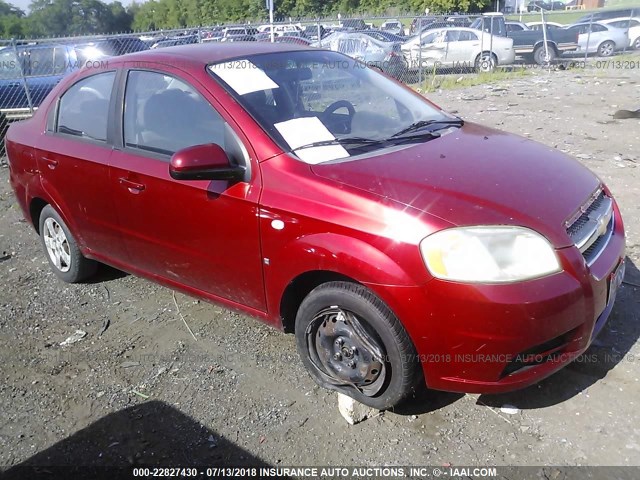KL1TD56628B090219 - 2008 CHEVROLET AVEO LS MAROON photo 1