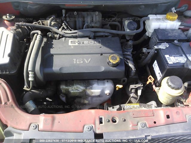 KL1TD56628B090219 - 2008 CHEVROLET AVEO LS MAROON photo 10