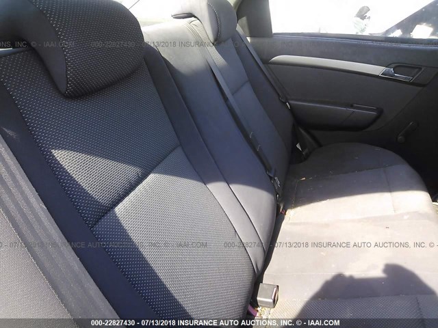 KL1TD56628B090219 - 2008 CHEVROLET AVEO LS MAROON photo 8